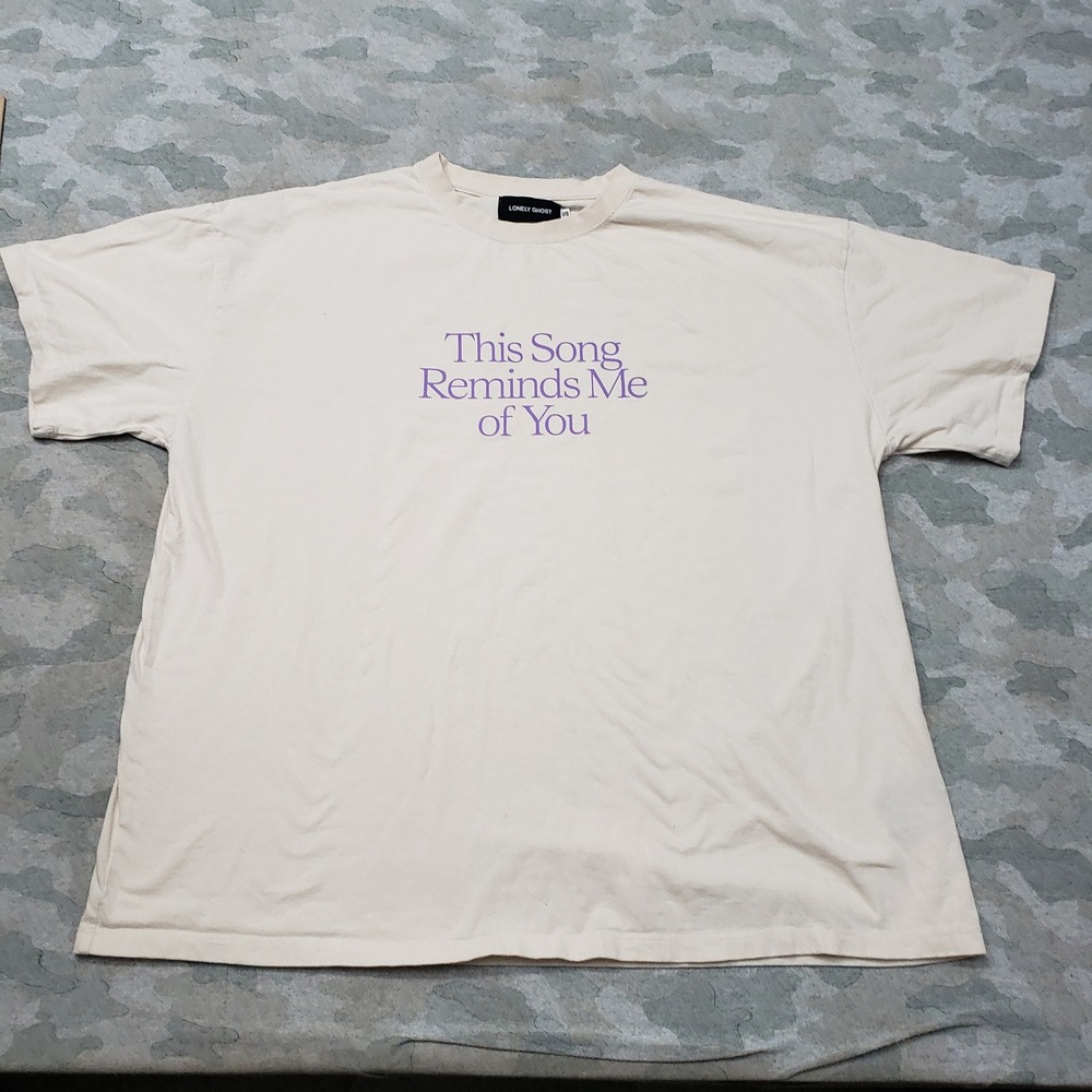 Lonely Ghost Shirt Mens OS Beige Short Sleeve